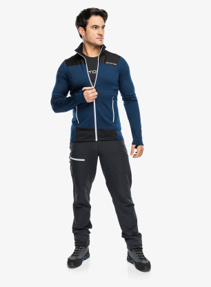 Rozepínací mikina Ortovox Fleece Light Jacket - deep ocean