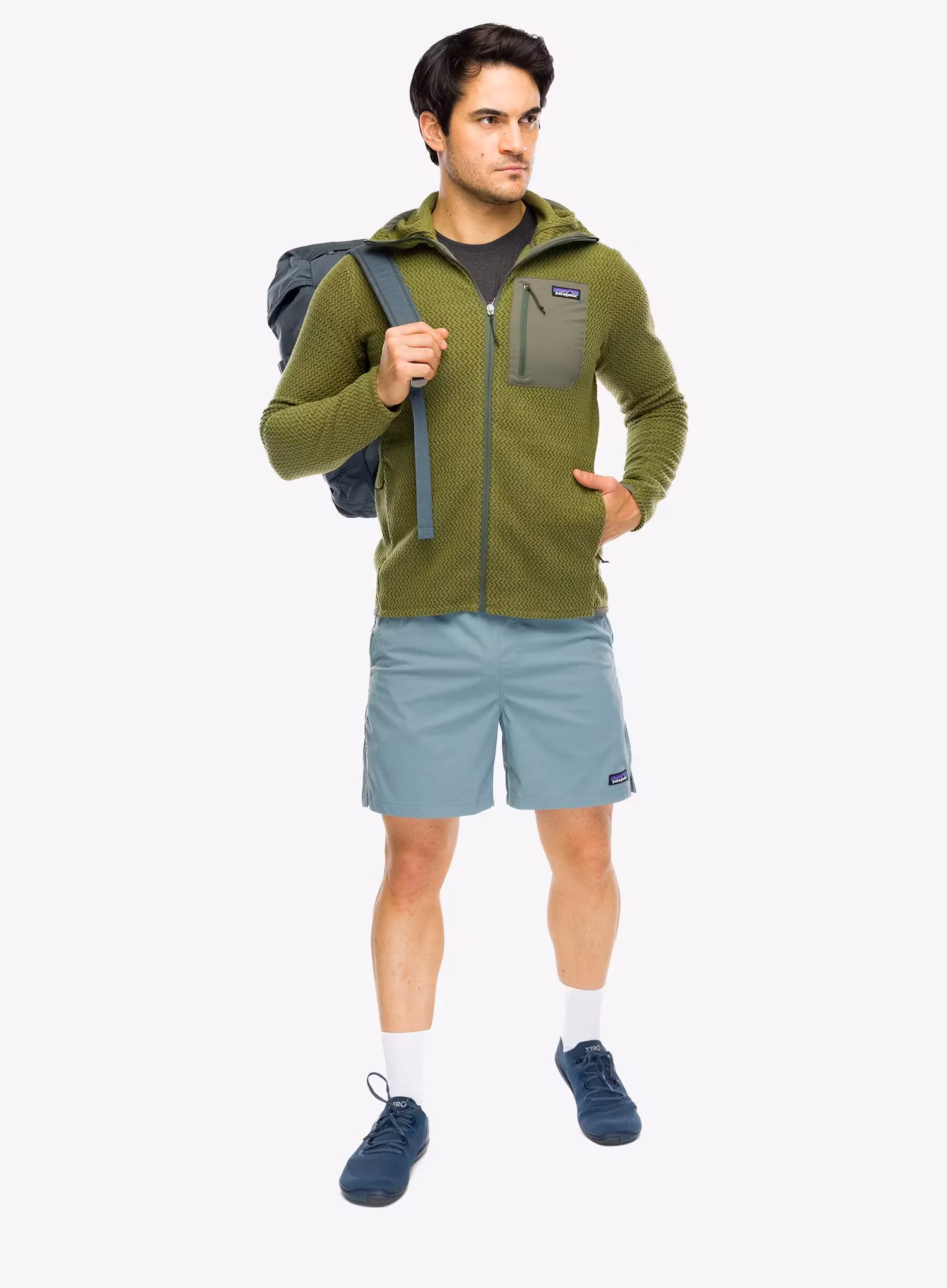 Rozepínací mikina Patagonia R1 Air Full-Zip Hoody - caper green