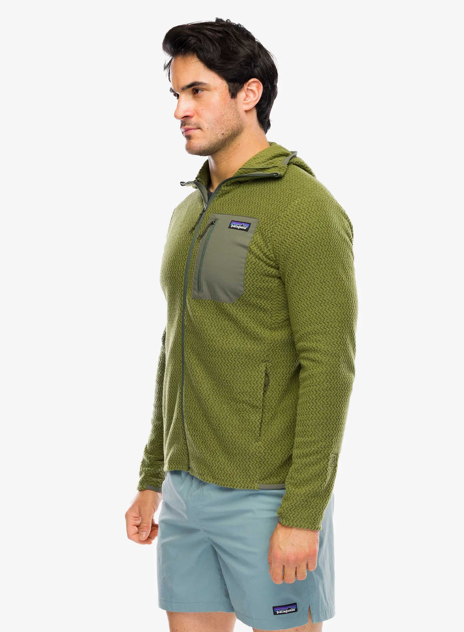 Rozepínací mikina Patagonia R1 Air Full-Zip Hoody - caper green