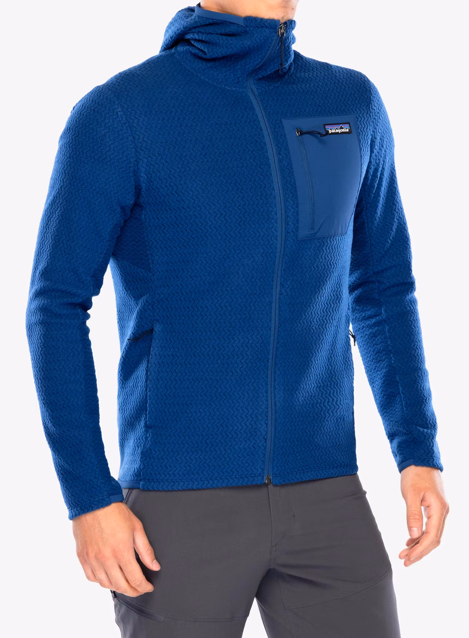 Rozepínací mikina Patagonia R1 Air Full-Zip Hoody - clement blue