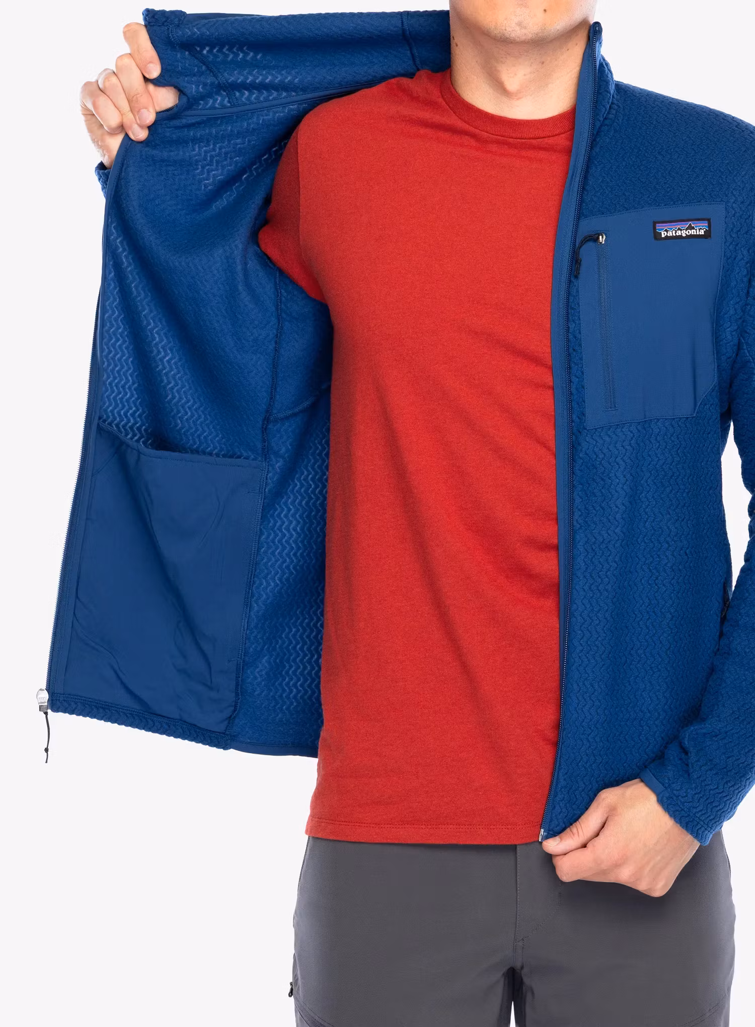 Rozepínací mikina Patagonia R1 Air Full-Zip Hoody - clement blue