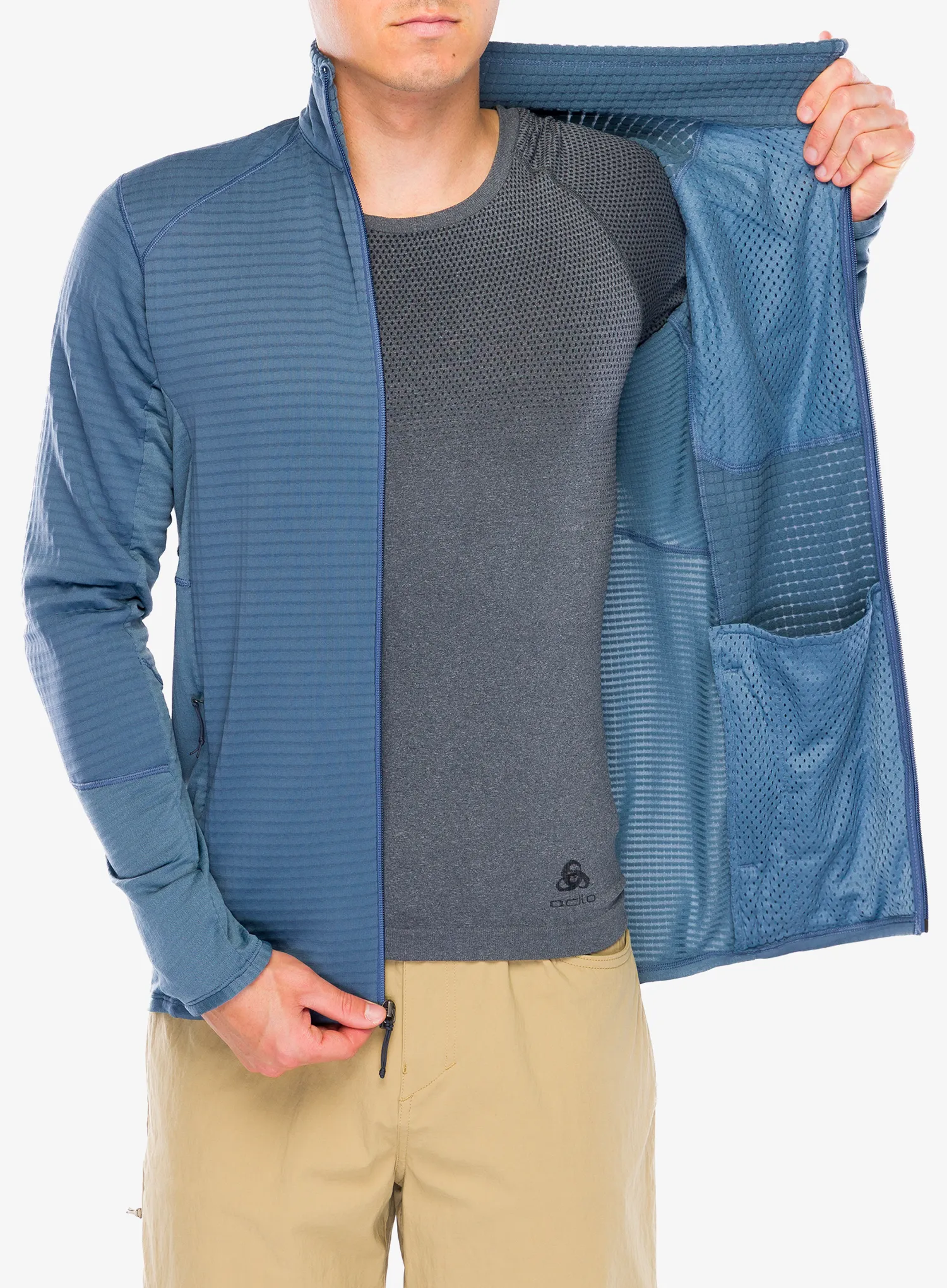 Rozepínací mikina Patagonia R1 Hybrid Jacket - utility blue