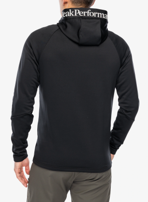 Rozepínací mikina Peak Performance Rider Essentials Zip Hood - black/black