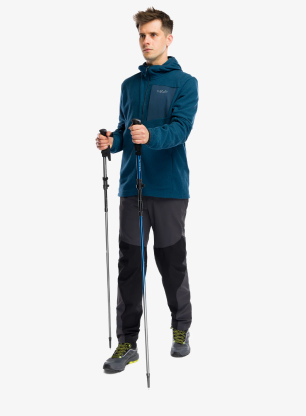 Rozepínací mikina Rab Tecton Hoody - tempest blue