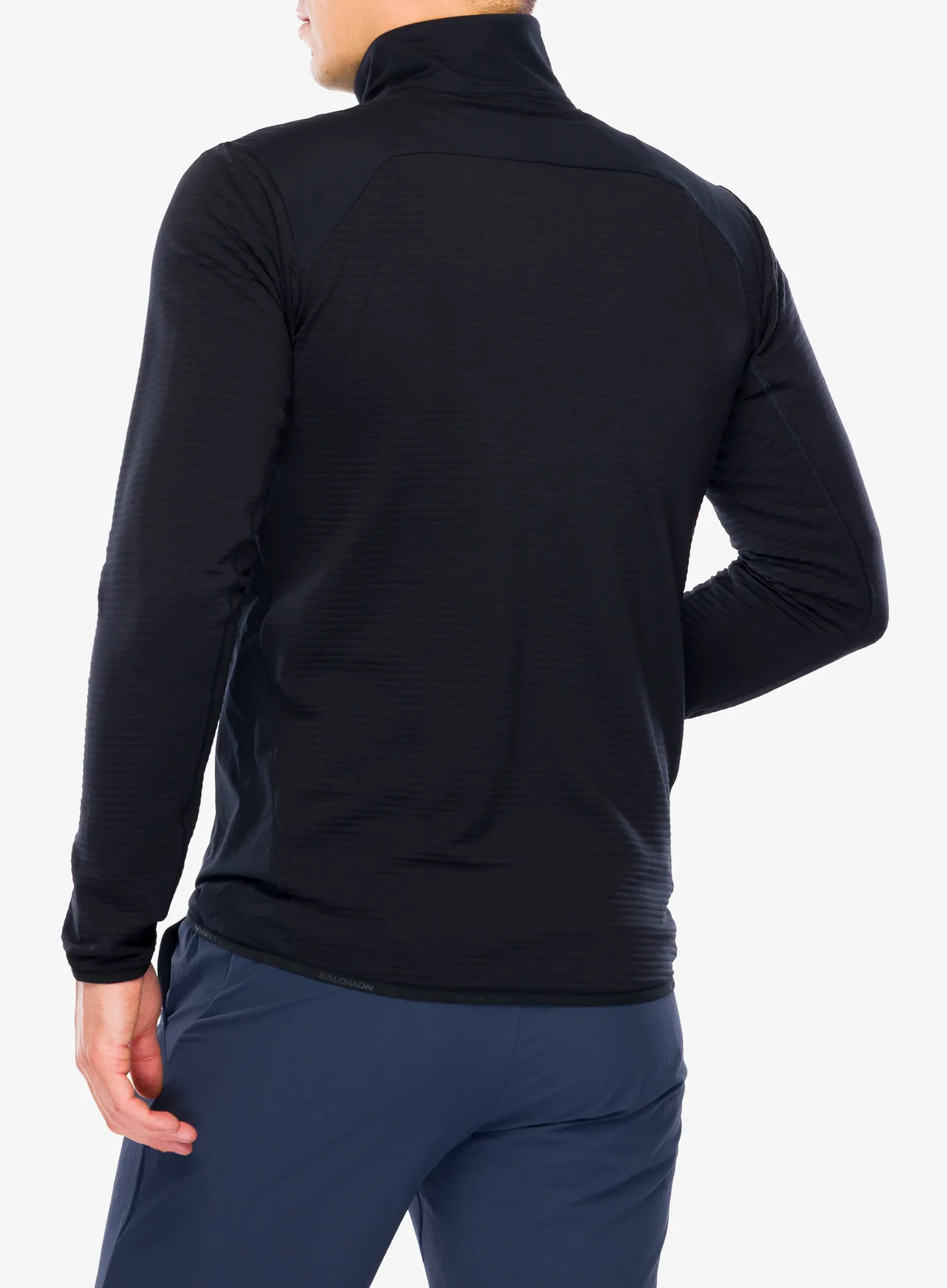 Rozepínací mikina Salomon Essential Lightwarm Hybrid - deep black