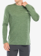 Mikina Smartwool Merino Hemp Blend Gear Up Long Sleeve Graphic Tee - fern green heather