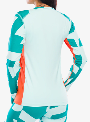 Dámská funkční mikina adidas TERREX Multi Synthetic Base Layer LS - semi flash aqua/semi imp orang
