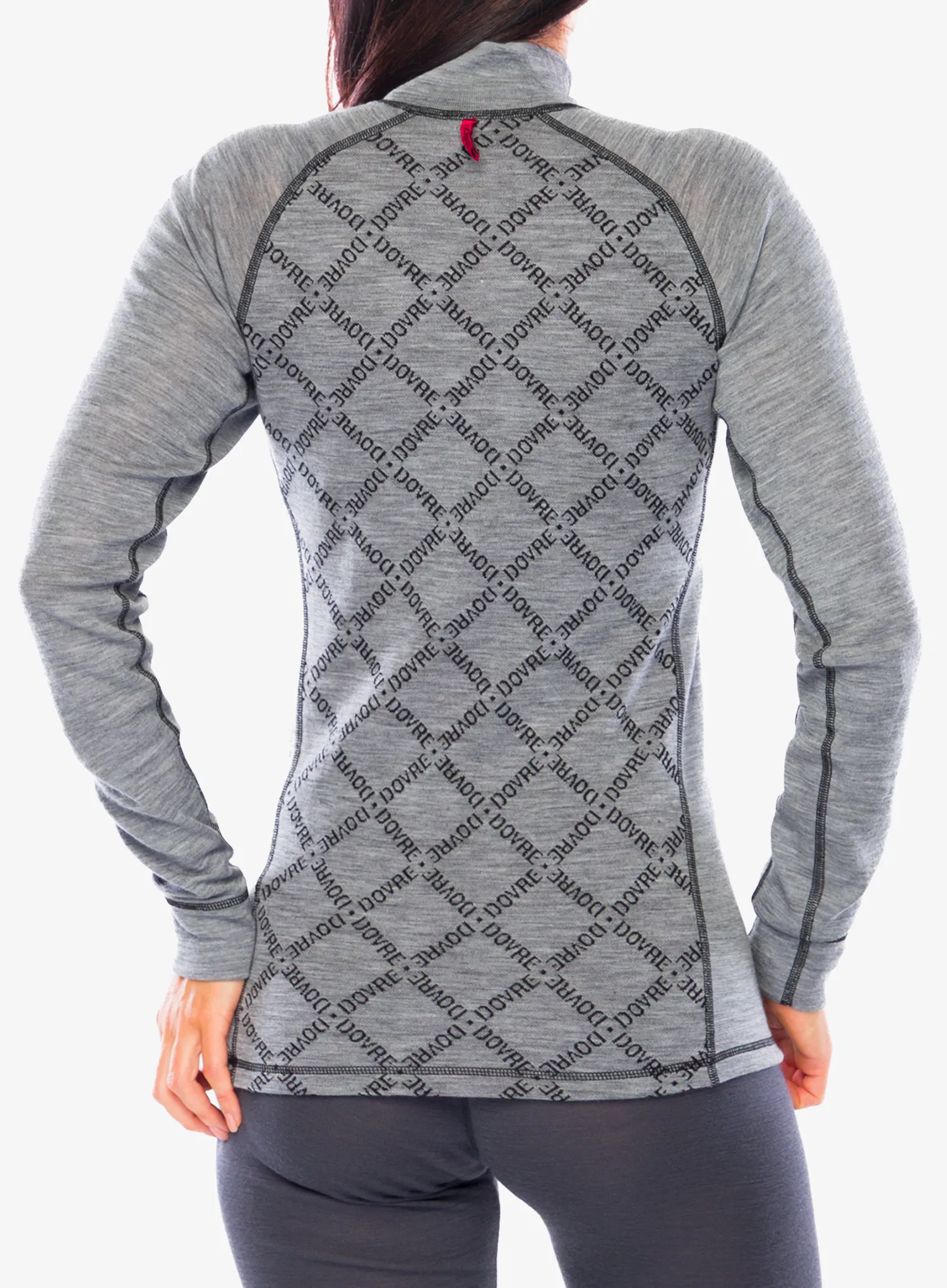 Dámská funkční mikina Dovre 100% Merino Wool Half Zip - grey
