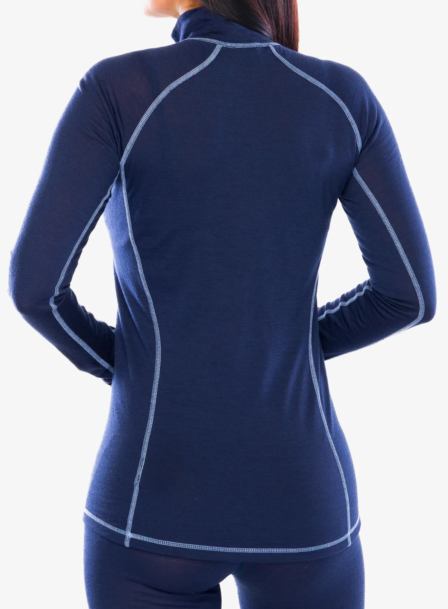 Dámská funkční mikina Dovre 100% Merino Wool Zip - navy