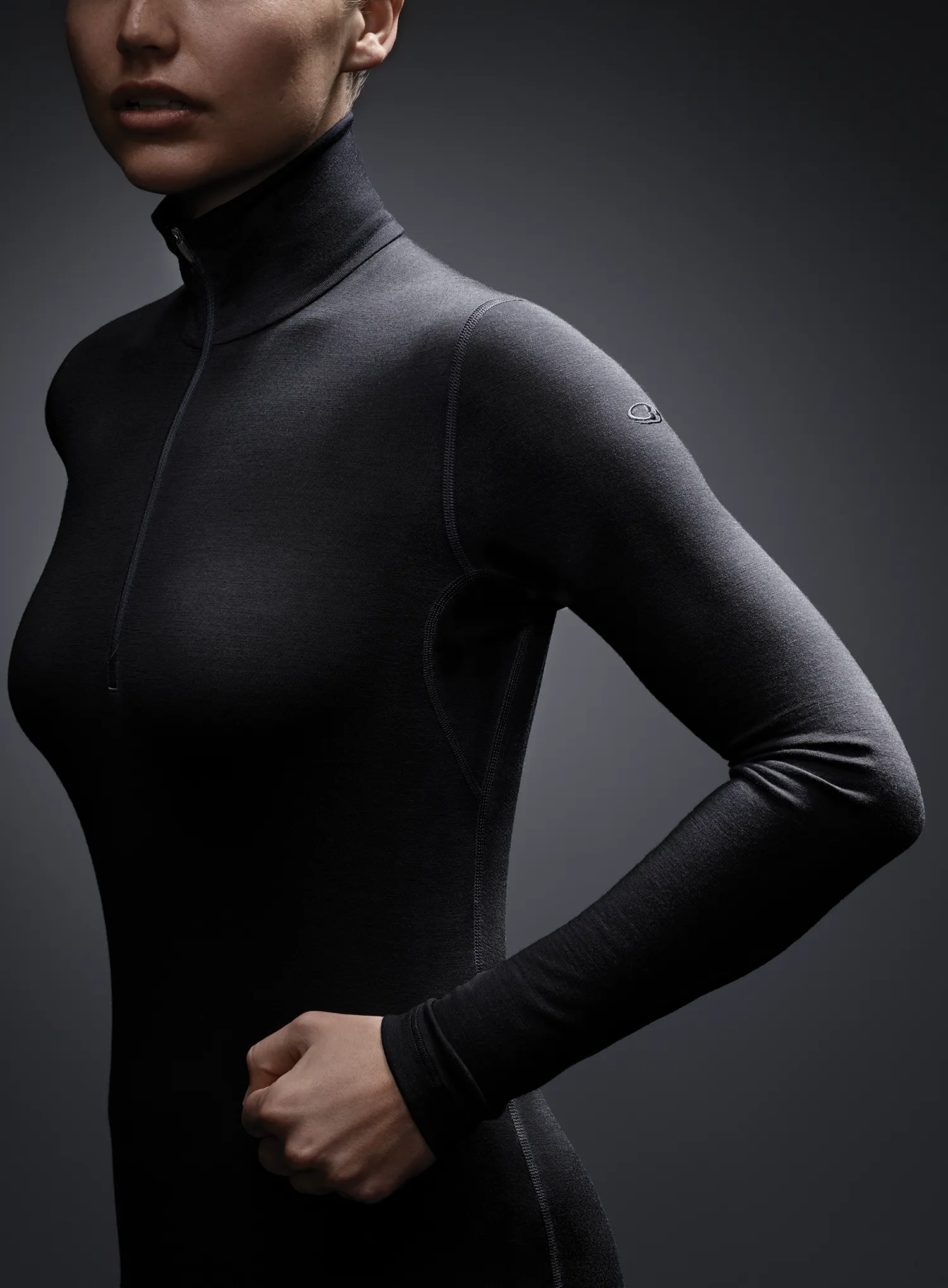 Dámská funkční mikina Icebreaker 200 Oasis L/S Half Zip - black