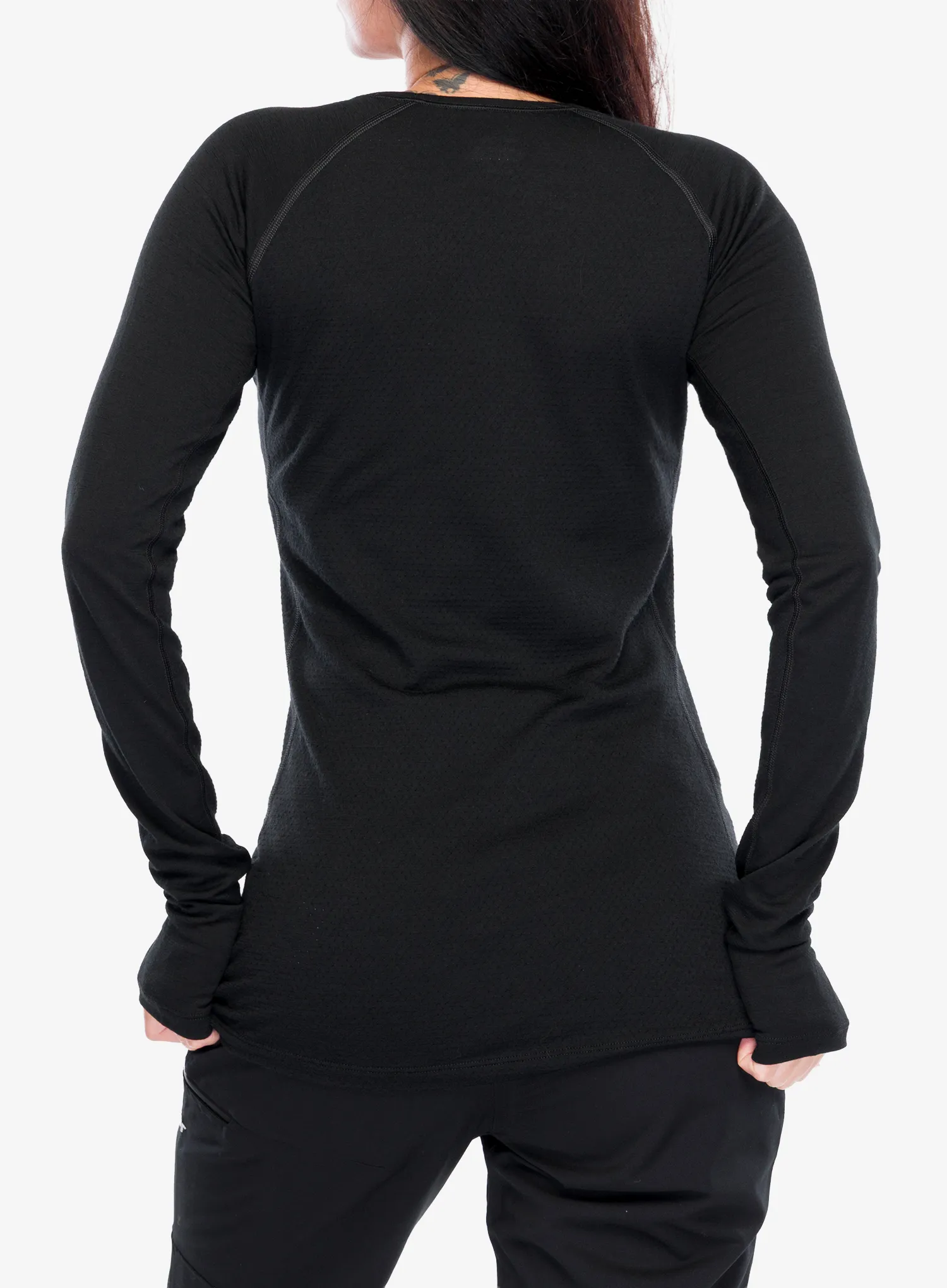 Dámská funkční mikina Icebreaker Merino 200 ZoneKnit LS Crewe - black