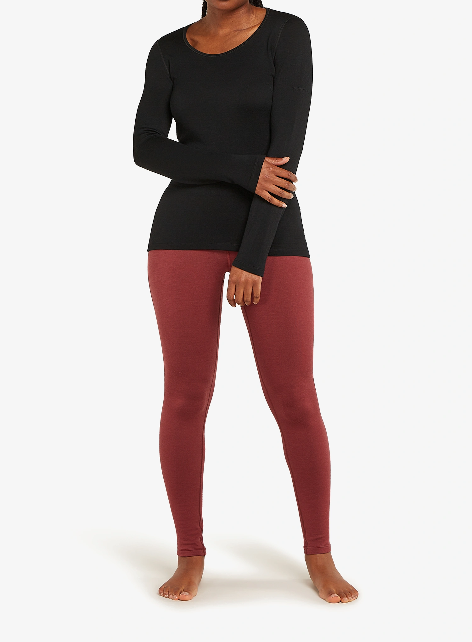 Dámská funkční mikina Icebreaker Merino 260 Tech LS Scoop - black