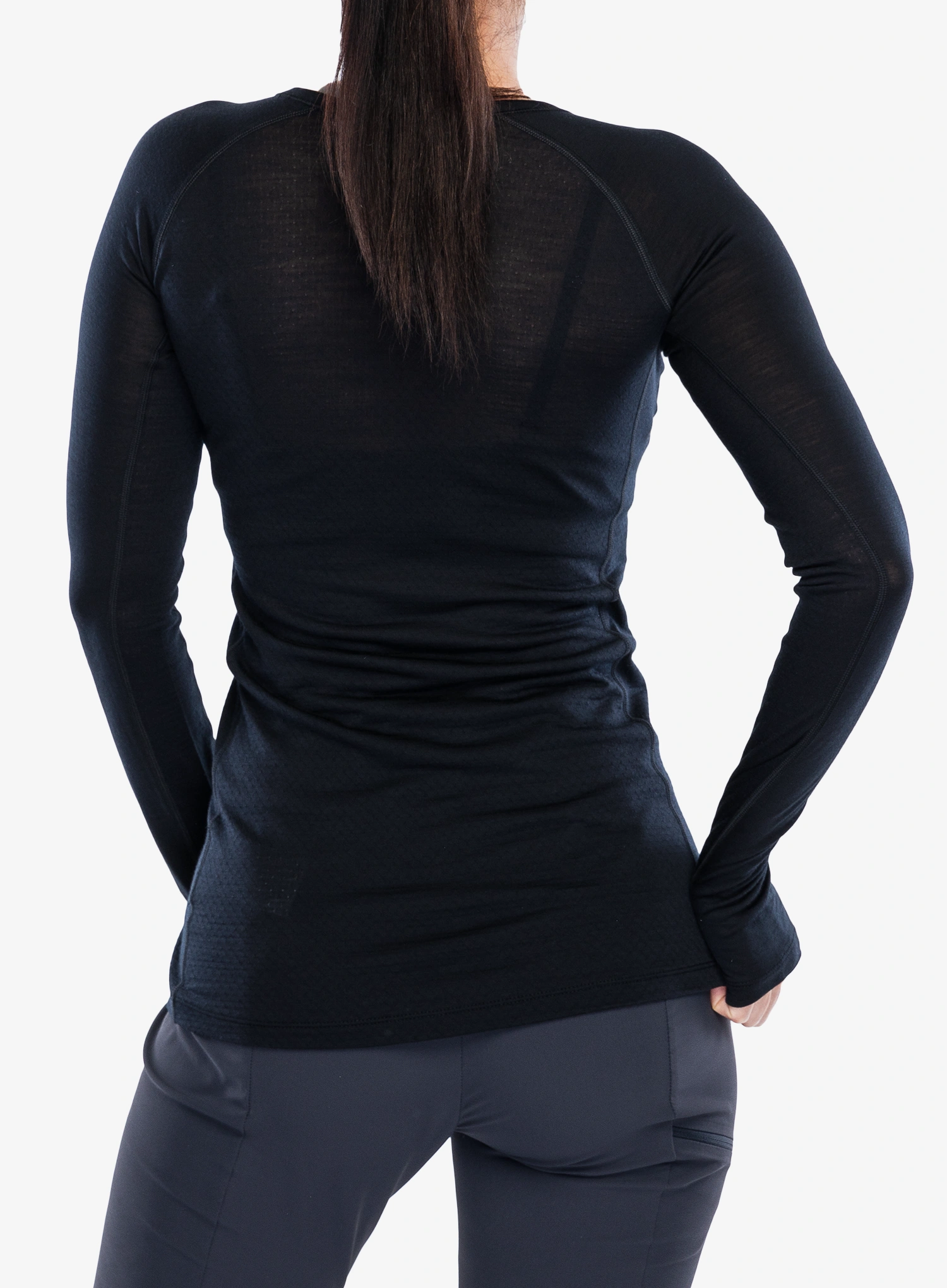 Dámská funkční mikina Icebreaker Merino Blend 125 ZoneKnit LS Crewe - black