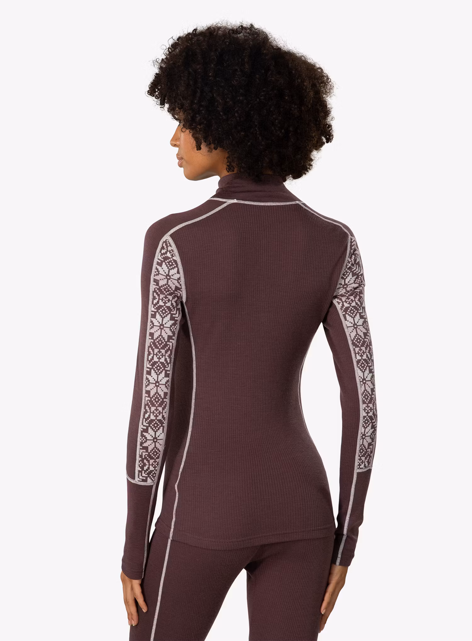 Dámská funkční mikina Kari Traa Anna Half Zip - cocoa powder