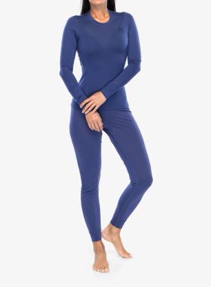 Dámská funkční mikina Odlo Merino 200 BL Top Crew Neck LS - skipper blue