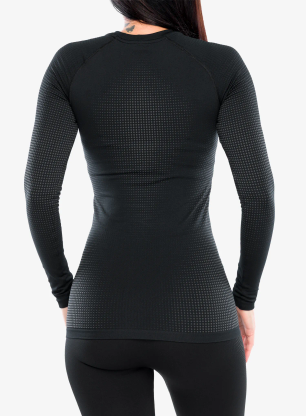 Dámská funkční mikina Odlo Performance Warm BL Top Crew Neck L/S - graphite grey