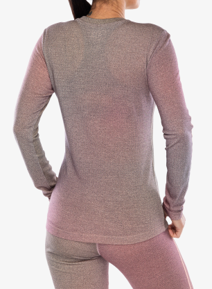 Dámská funkční mikina Ortovox 185 Rock'N'Wool Print LS - aop dawn rose