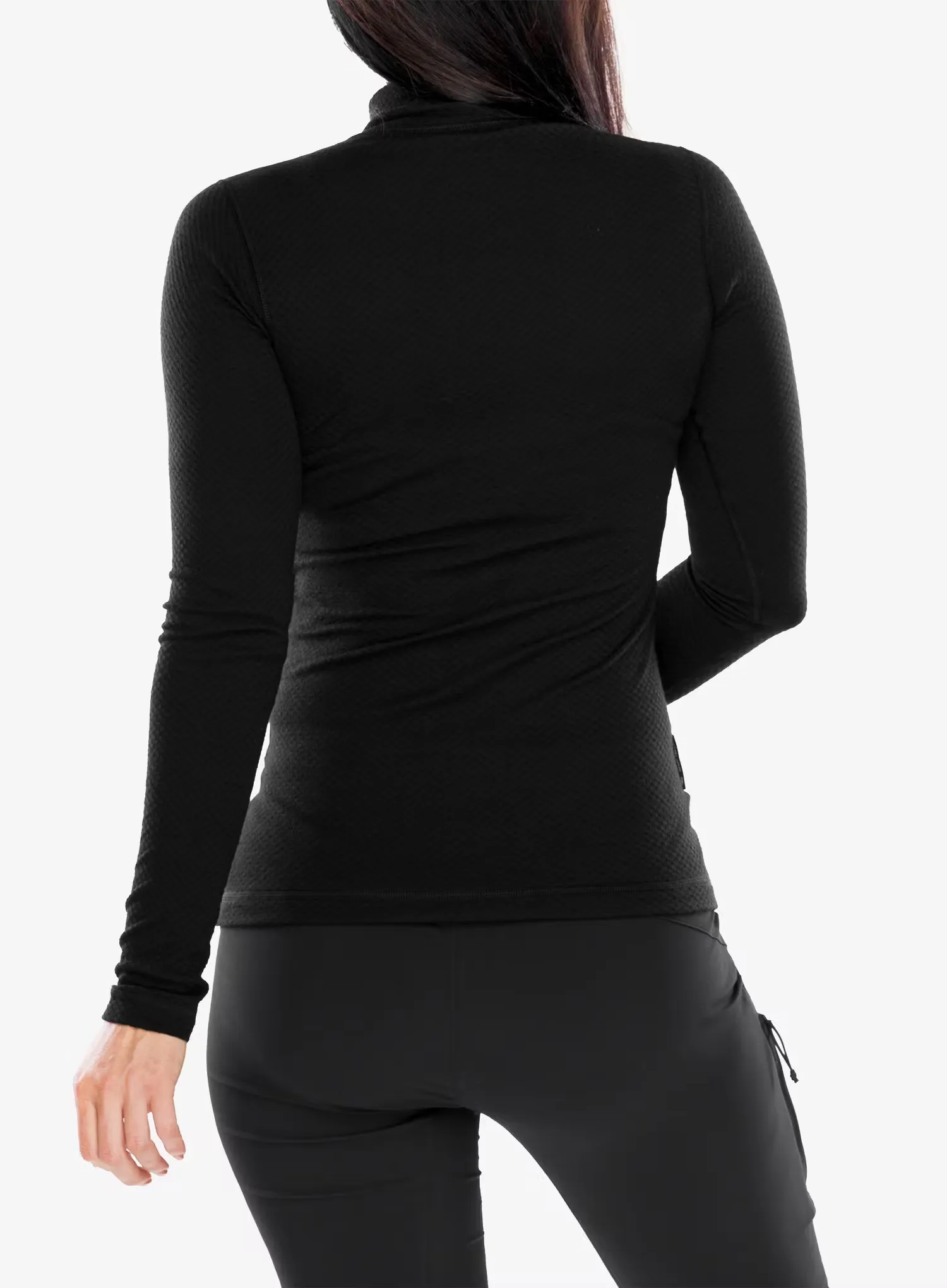 Dámská funkční mikina Sensor Merino DF Tee L/S Zip - black