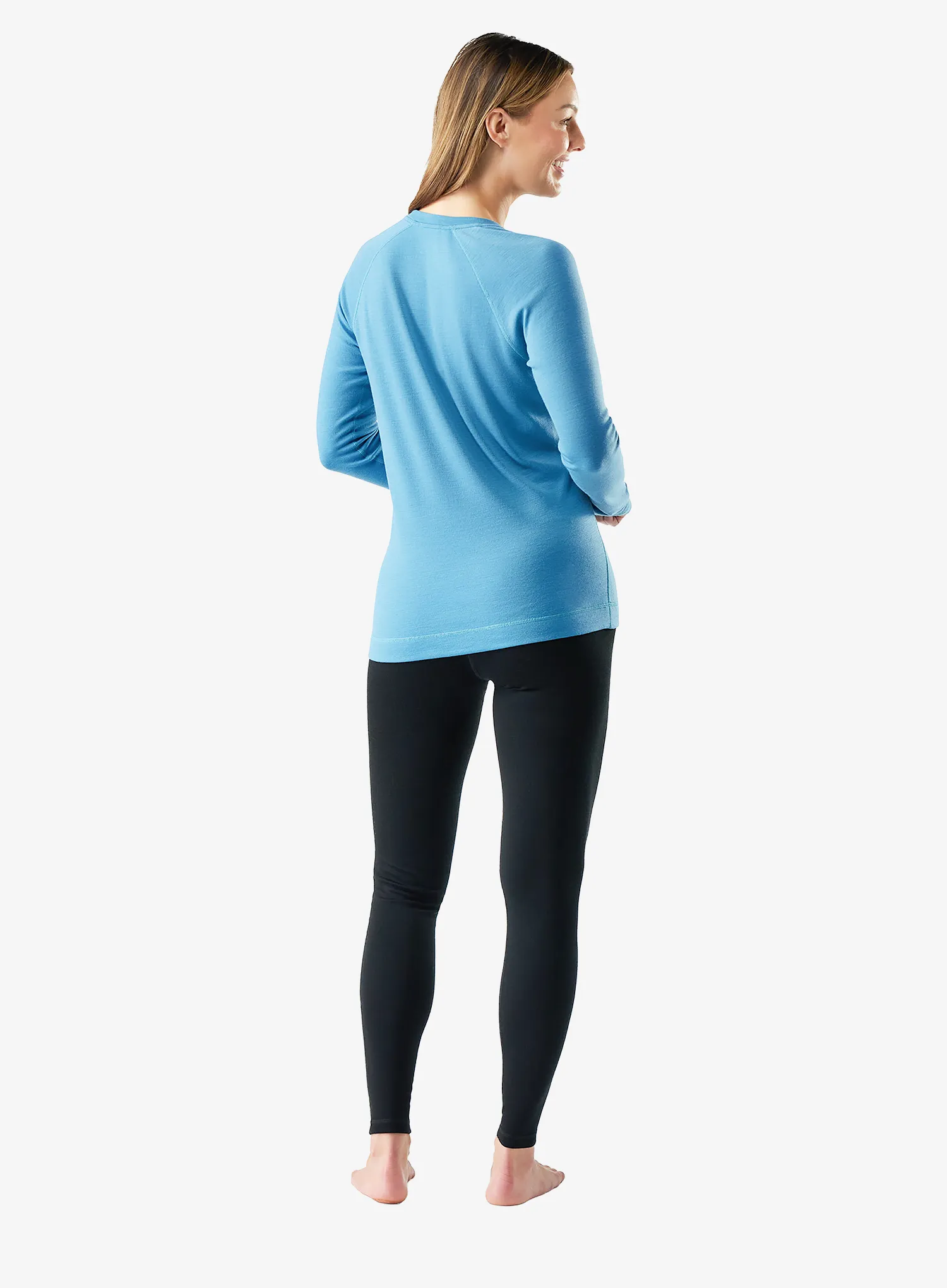 Dámská funkční mikina Smartwool Classic Thermal Merino Base Layer Crew Boxed - mineral blue heather