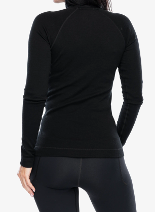 Dámská funkční mikina Smartwool Classic Thermal Merino BL 1/4 Zip Boxed - black