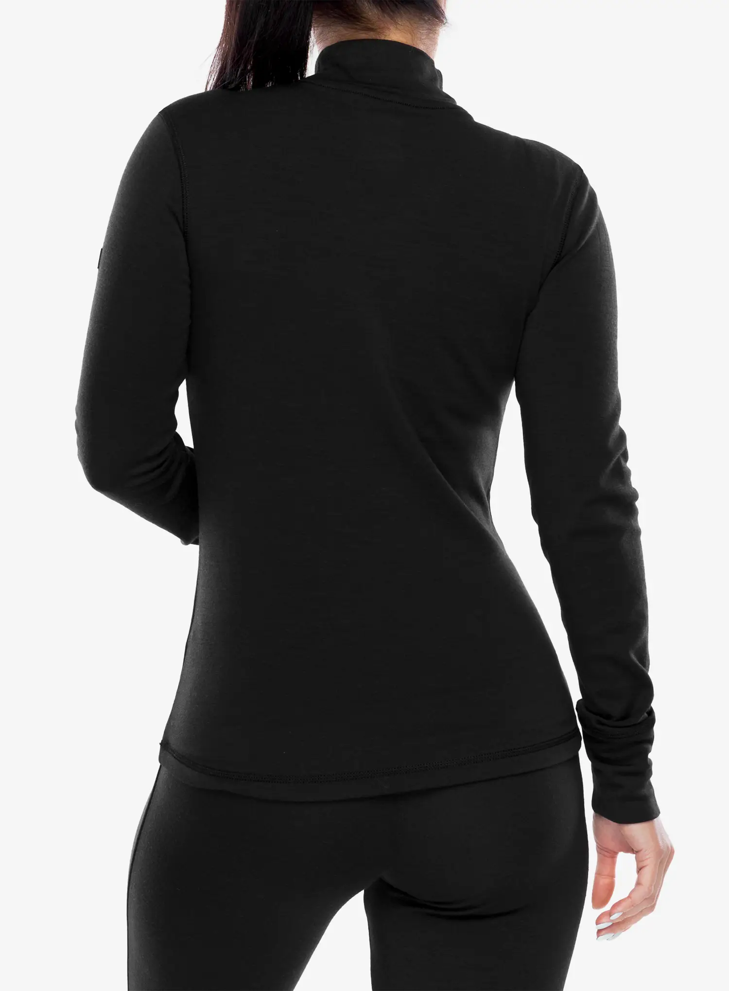 Dámská funkční mikina Super.natural B Hot Turtleneck - jet black