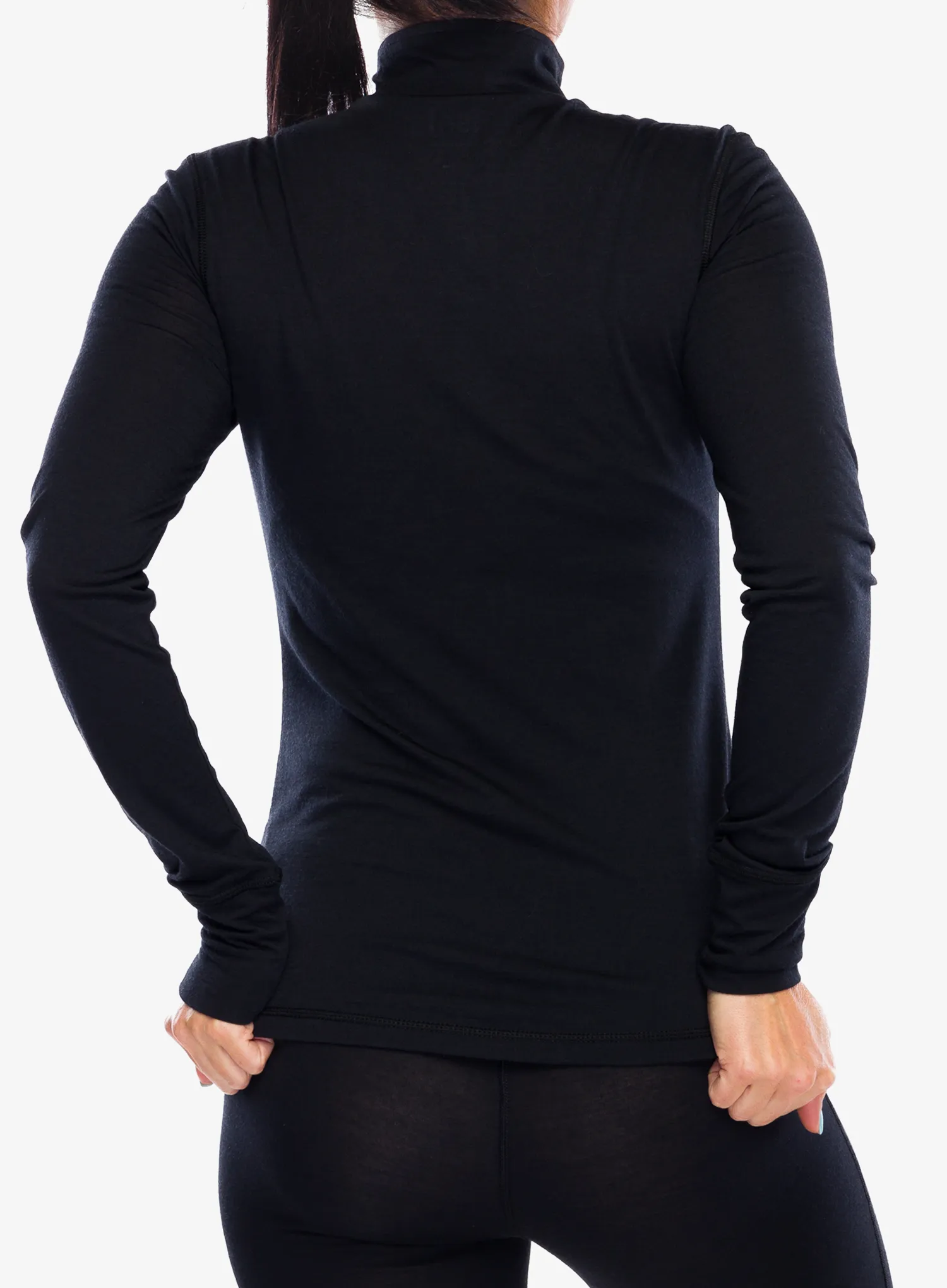 Dámská funkční mikina Super.natural Tundra175 Zip 1/4 - jet black