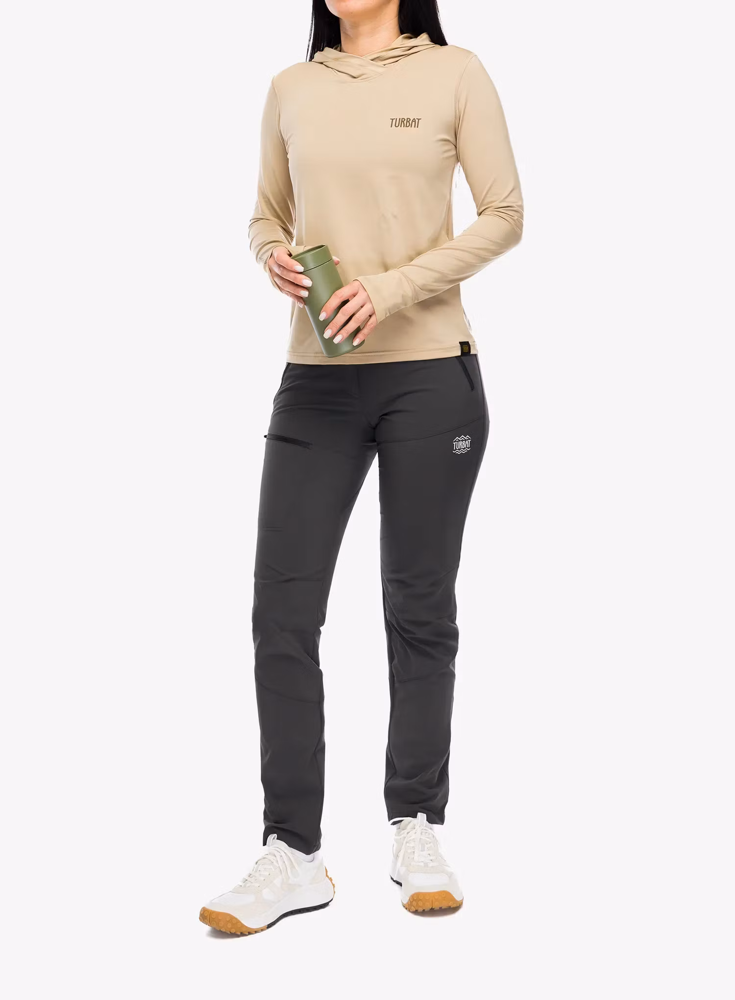 Dámská funkční mikina Turbat Hike Lite LS Hood Thermo T-Shirt - cornstalk sand