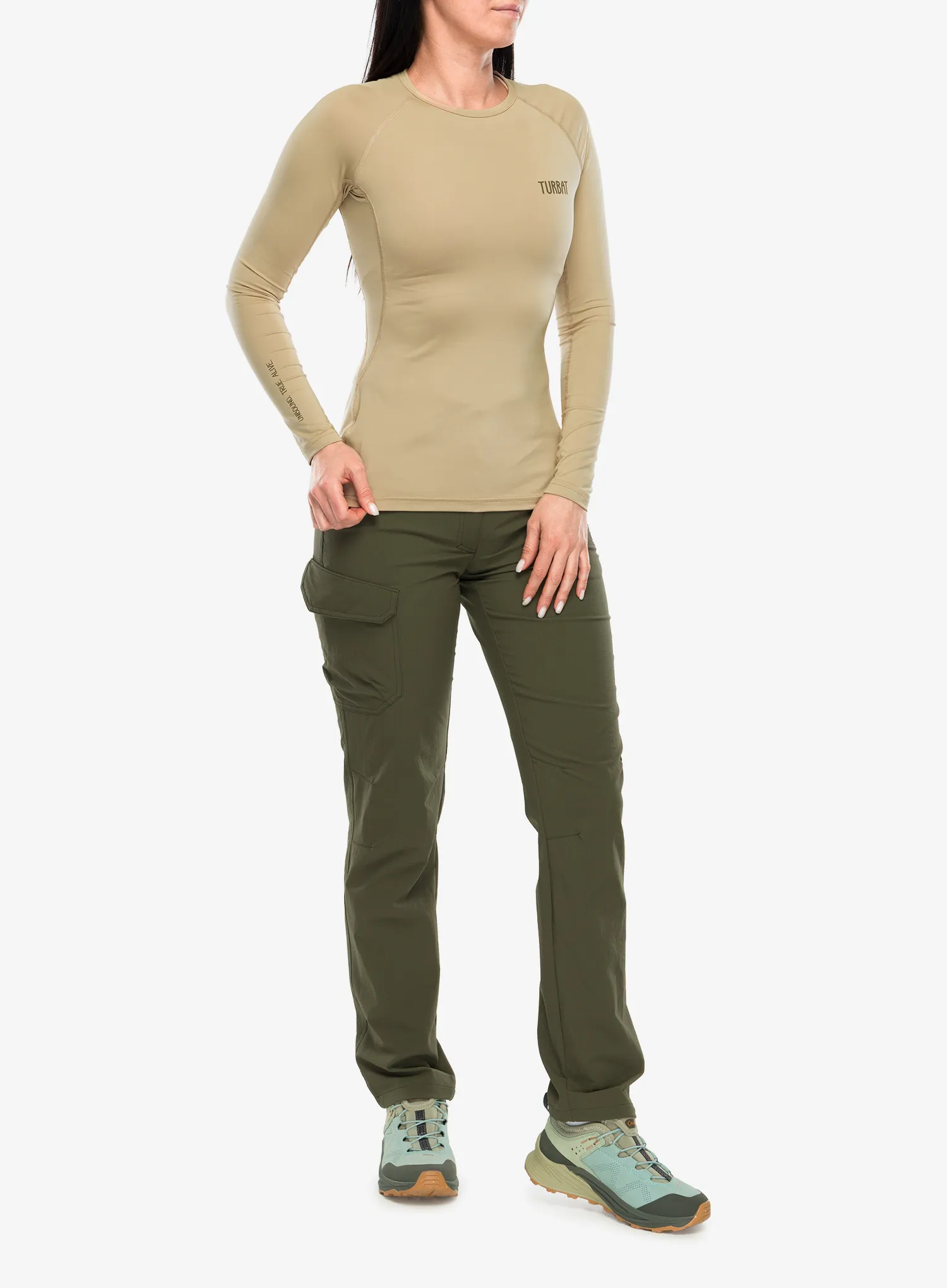 Dámská funkční mikina Turbat Hike Lite LS Thermo T-Shirt - cornstalk sand