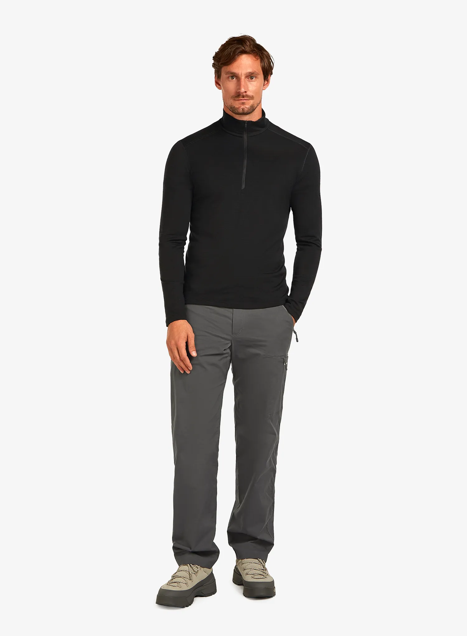 Funkční mikina Icebreaker 200 Oasis L/S Half Zip - black