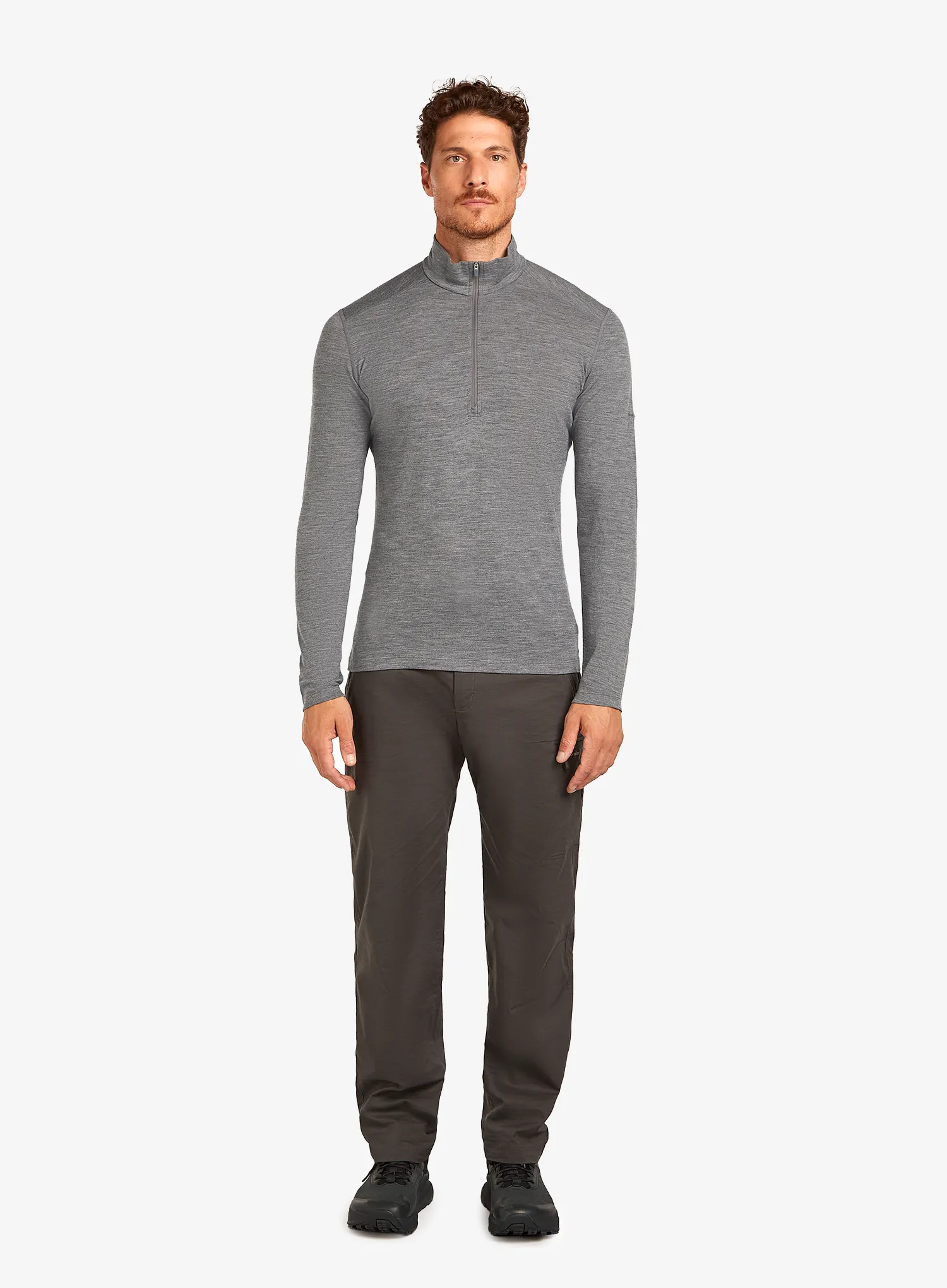 Funkční mikina Icebreaker 200 Oasis L/S Half Zip - gritstone hthr