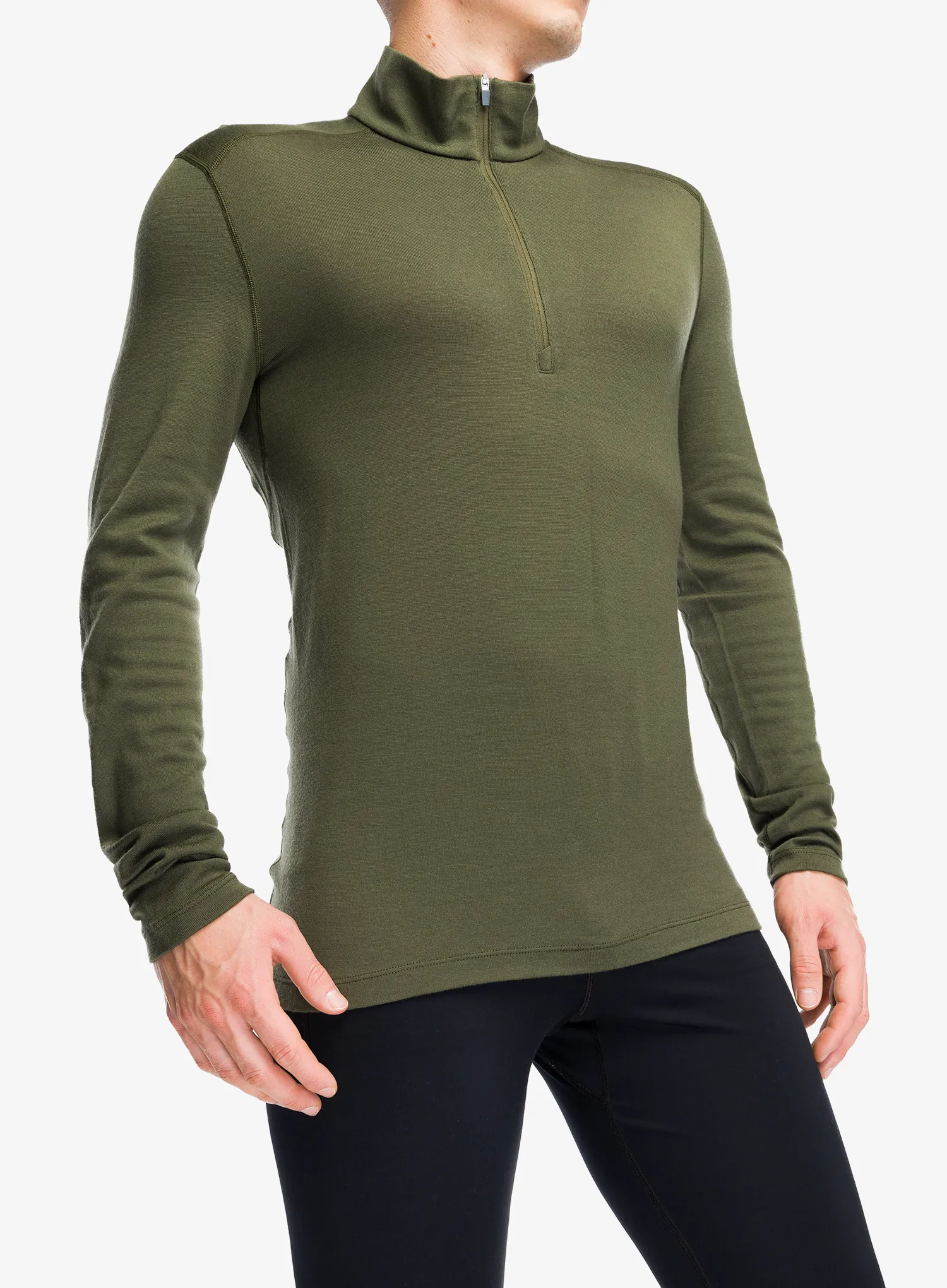 Funkční mikina Icebreaker 260 Tech L/S Half Zip - loden
