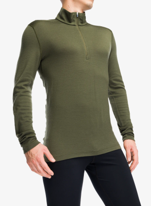 Funkční mikina Icebreaker 260 Tech L/S Half Zip - loden