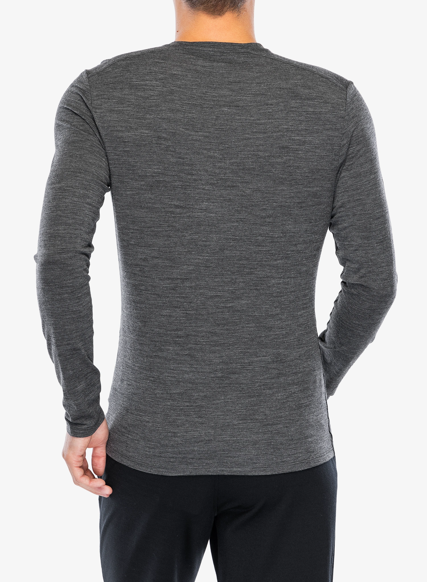 Funkční mikina Icebreaker Anatomica LS Crewe - jet hthr