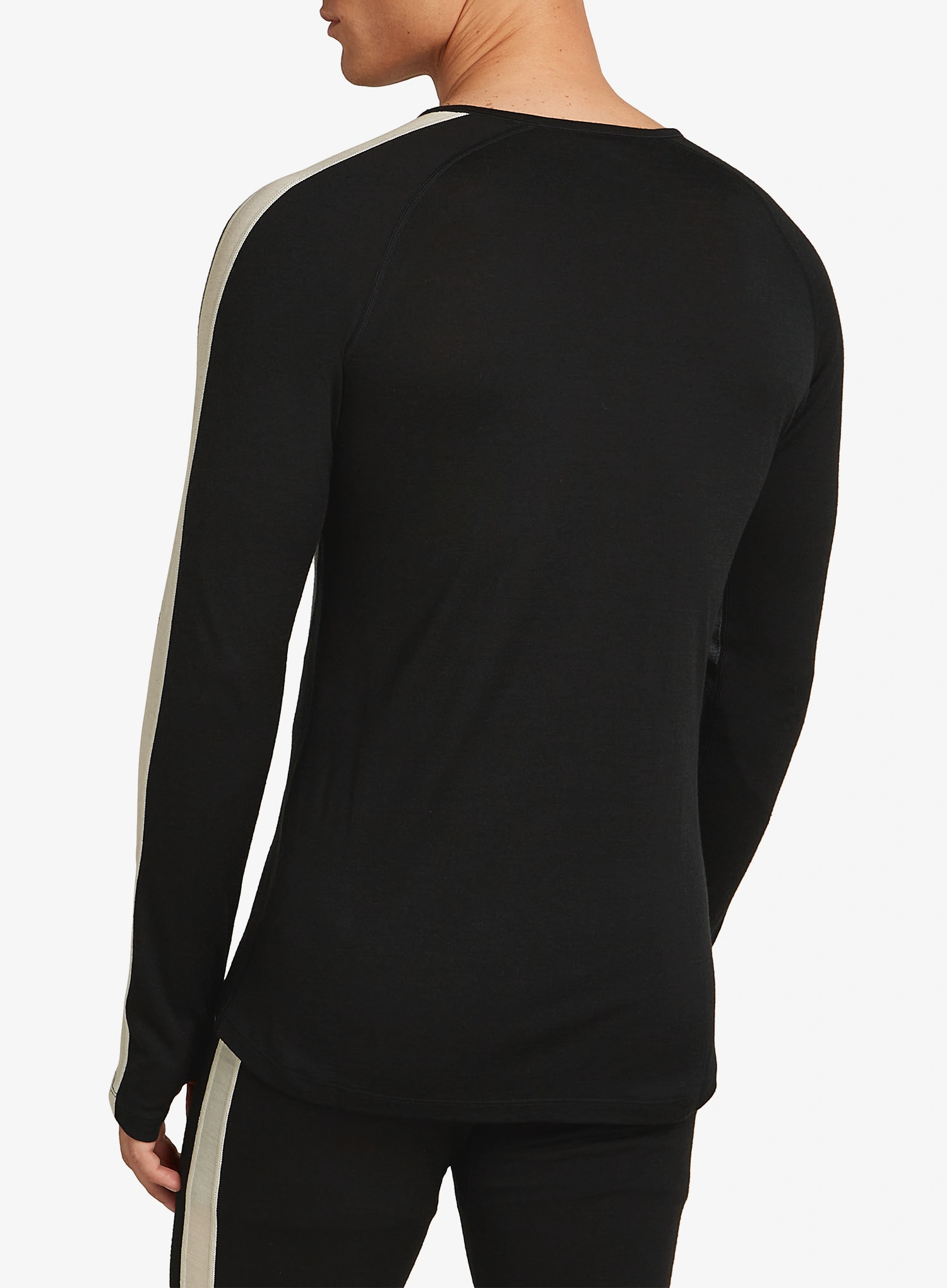 Funkční mikina Icebreaker Merino 200 Oasis+ LS Crewe - black/jet hthr/undyed/cb