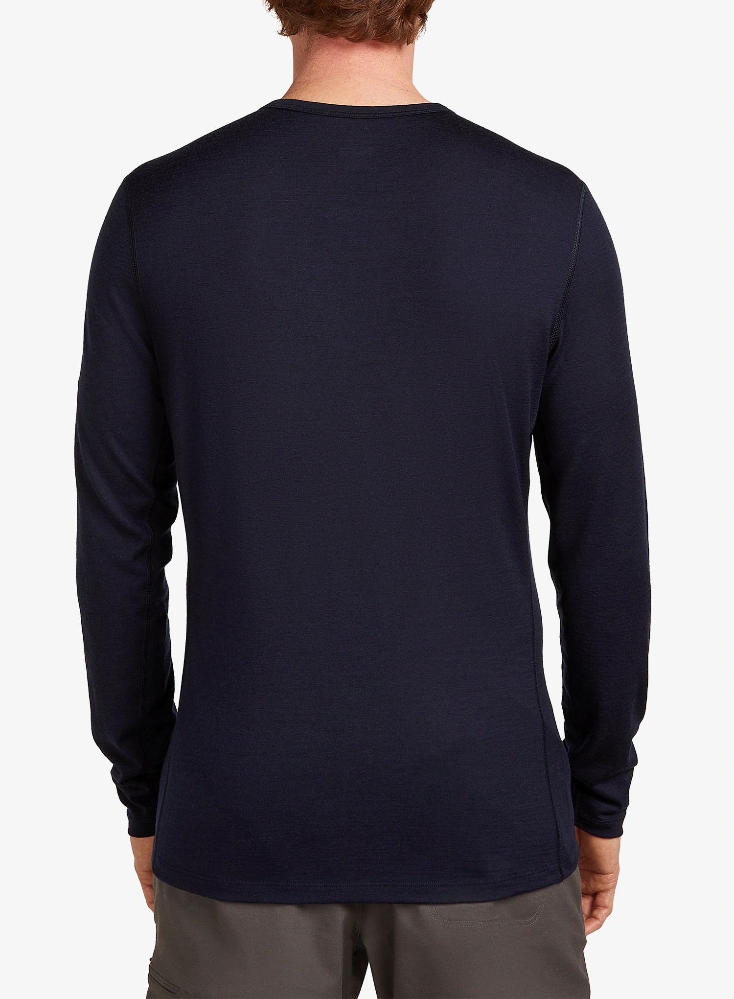 Funkční mikina Icebreaker Merino 200 Oasis LS Crewe Elevation Line - midnight navy