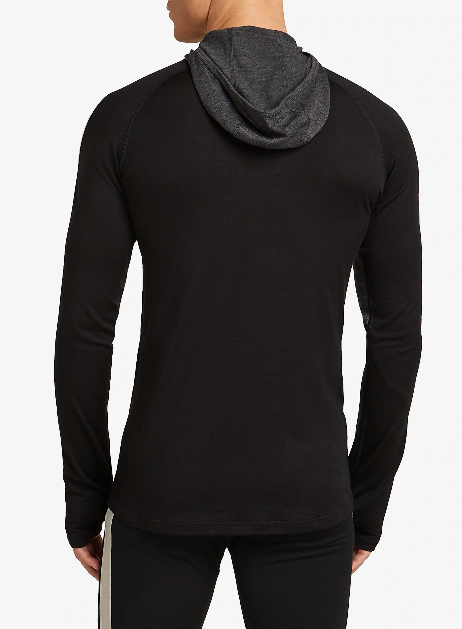 Funkční mikina Icebreaker Merino 200 Oasis+ LS Half Zip Hoodie - black/jet hthr/undyed/cb