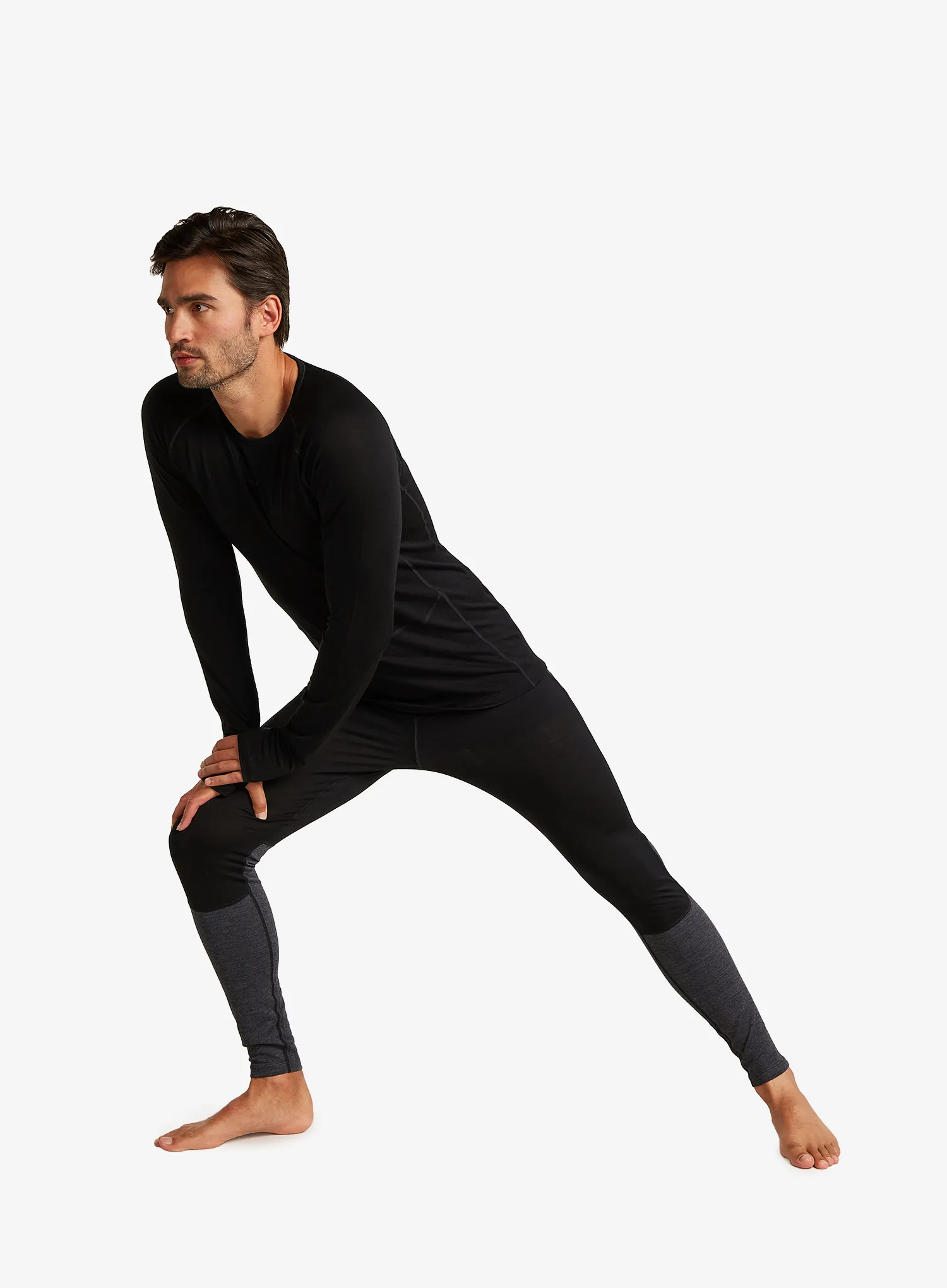 Funkční mikina Icebreaker Merino 200 ZoneKnit LS Crewe - black
