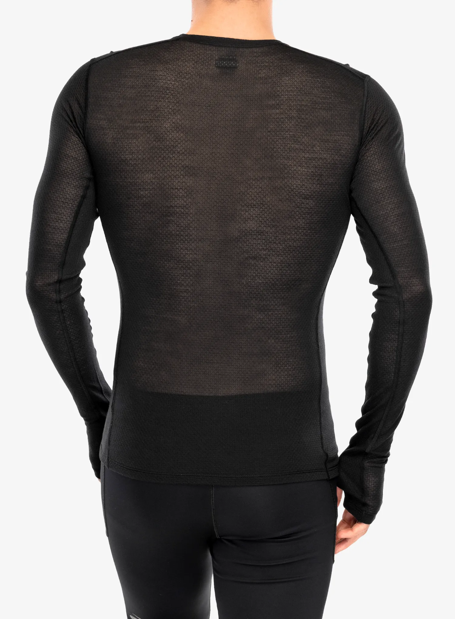 Funkční mikina Icebreaker Merino Blend 75 Cool-Lite Featherlight LS Crewe - black