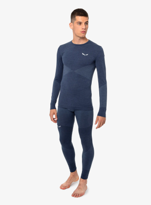 Pánská funkční mikina Salewa Zebru Medium Warm AMR L/S Tee - denim