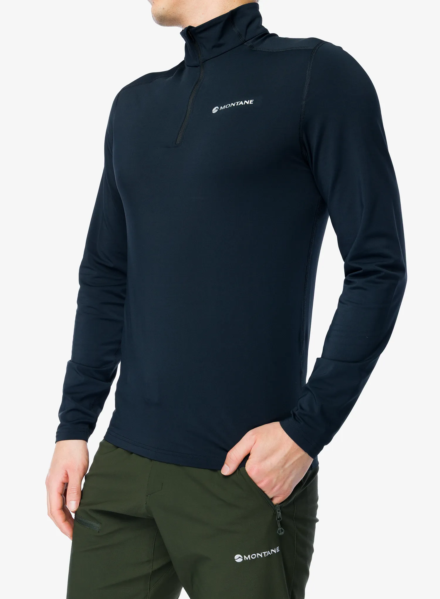 Funkční mikina Montane Dart Xt Zip Neck - black