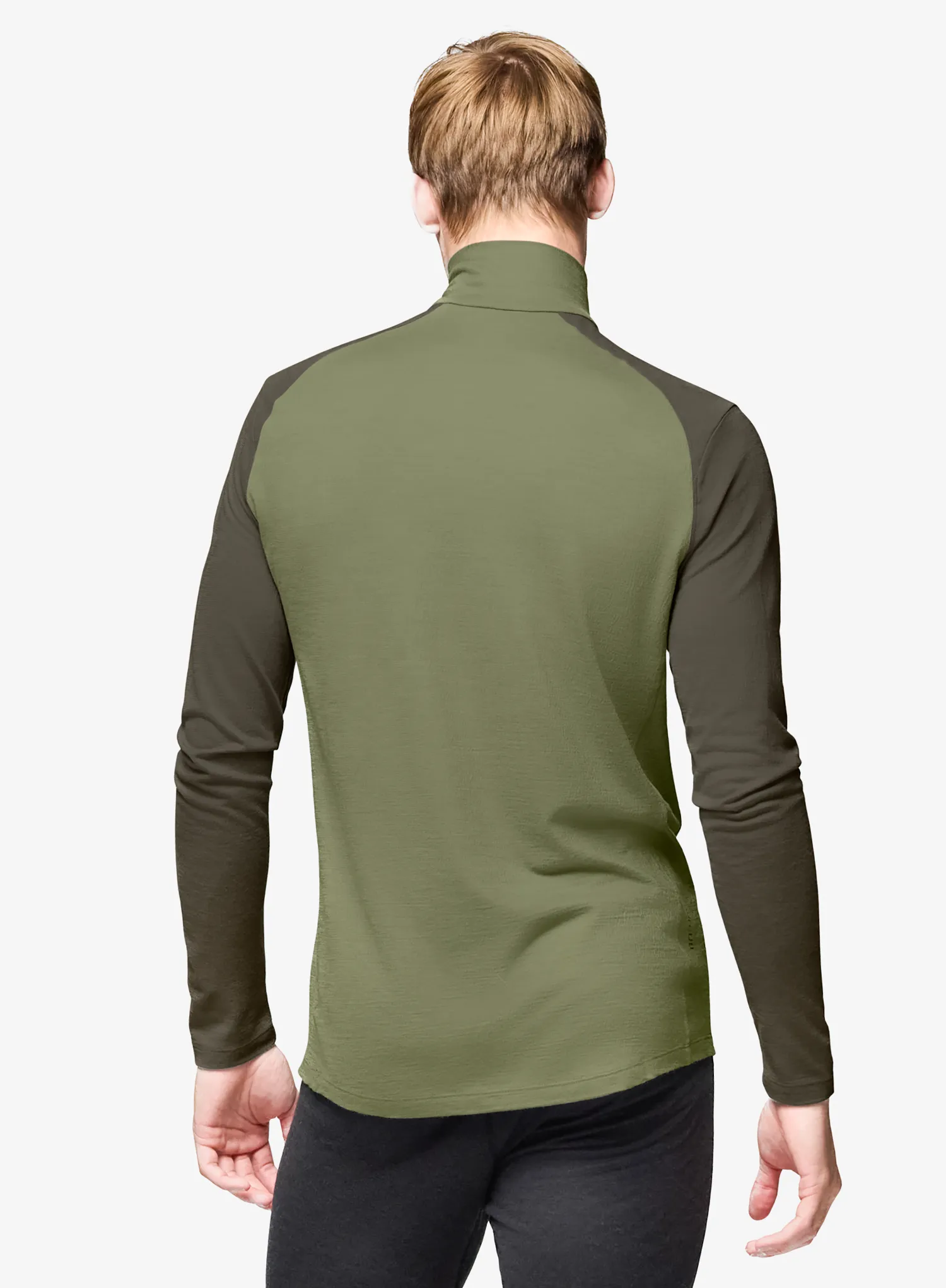 Funkční mikina Norrona Femund PureUll Zip Neck - loden green