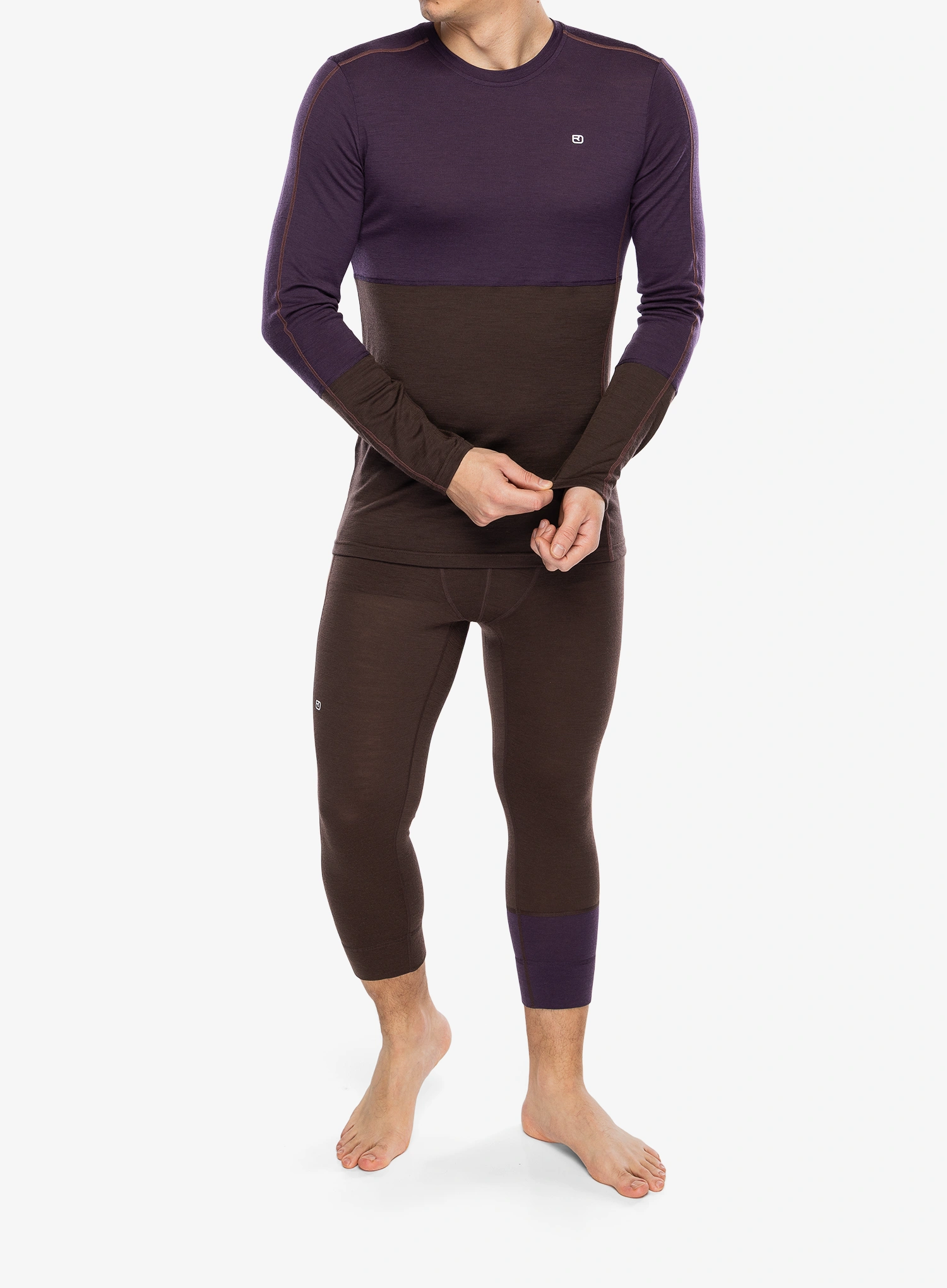 Funkční mikina Ortovox 185 Rock N Wool Long Sleeve - dark wild berry