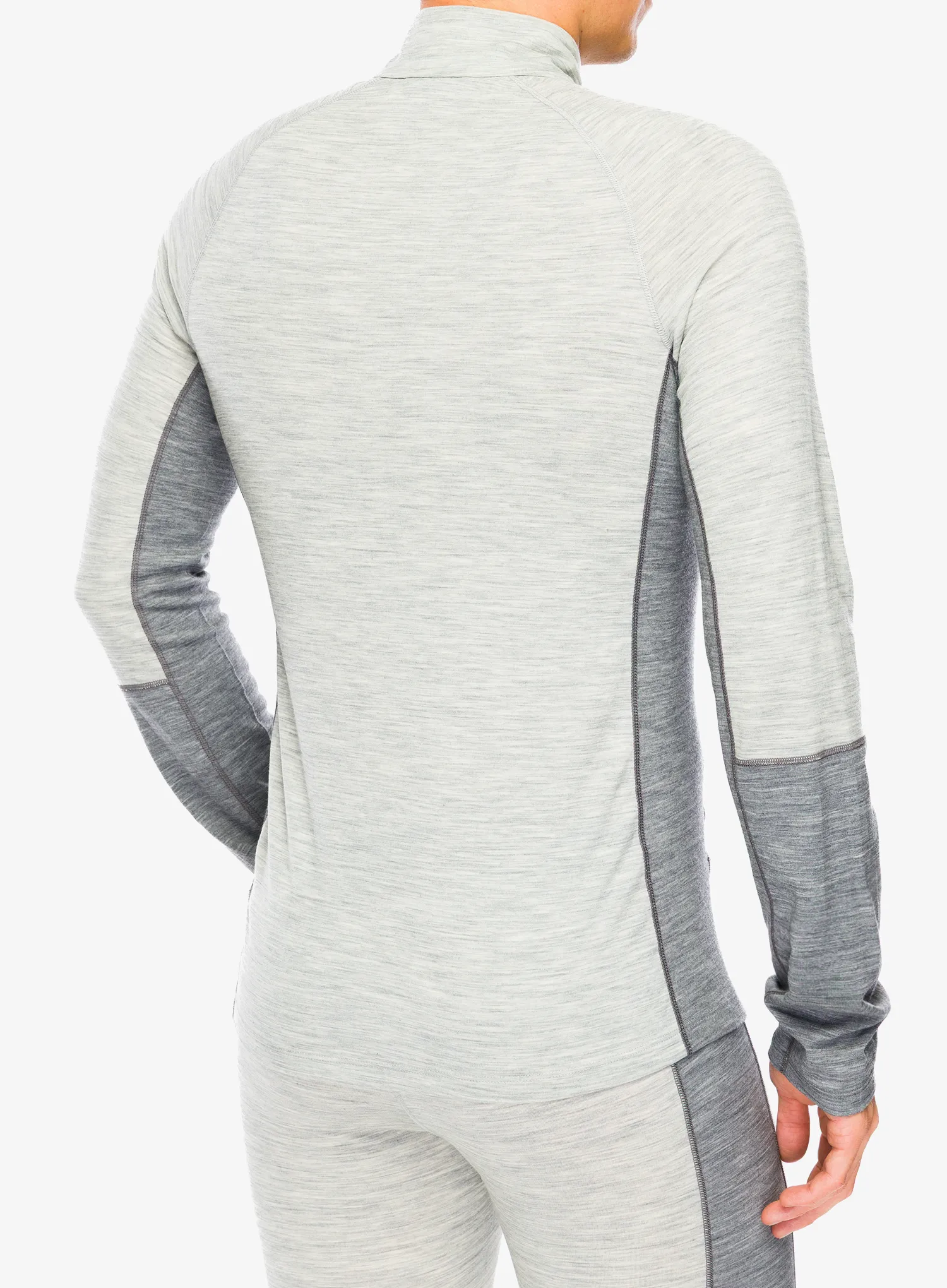 Funkční mikina Peak Performance Magic Half Zip Wool-Blend BL - med grey mel/grey mel