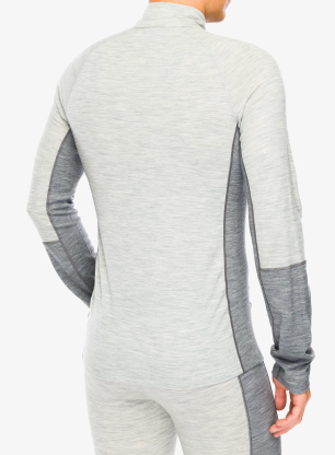 Funkční mikina Peak Performance Magic Half Zip Wool-Blend BL - med grey mel/grey mel