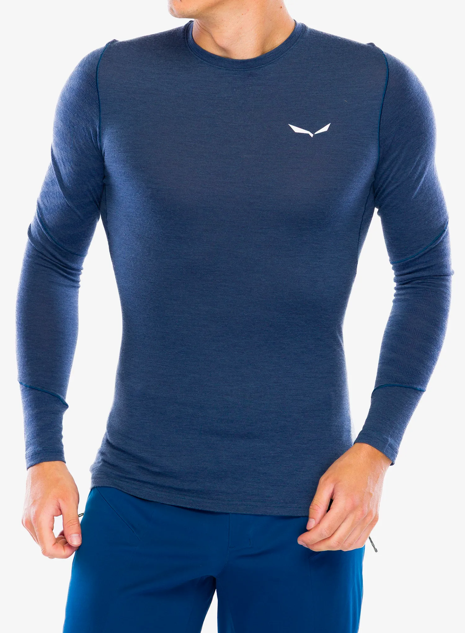 Funkční mikina Salewa Cristallo Warm Amr L/S Tee - dark denim