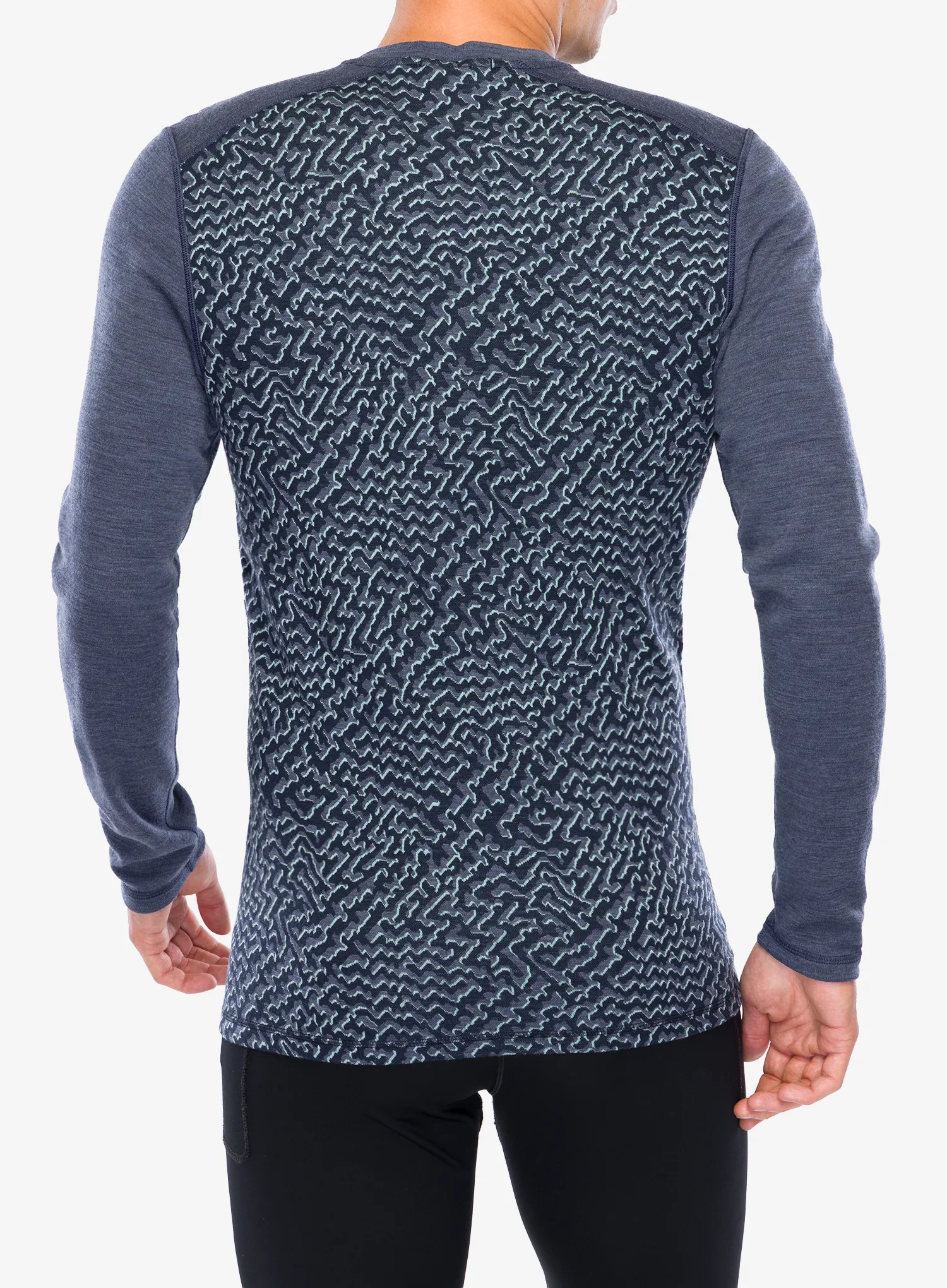 Funkční mikina Smartwool Classic Thermal Merino Base Layer Crew Boxed - nightfall retro line