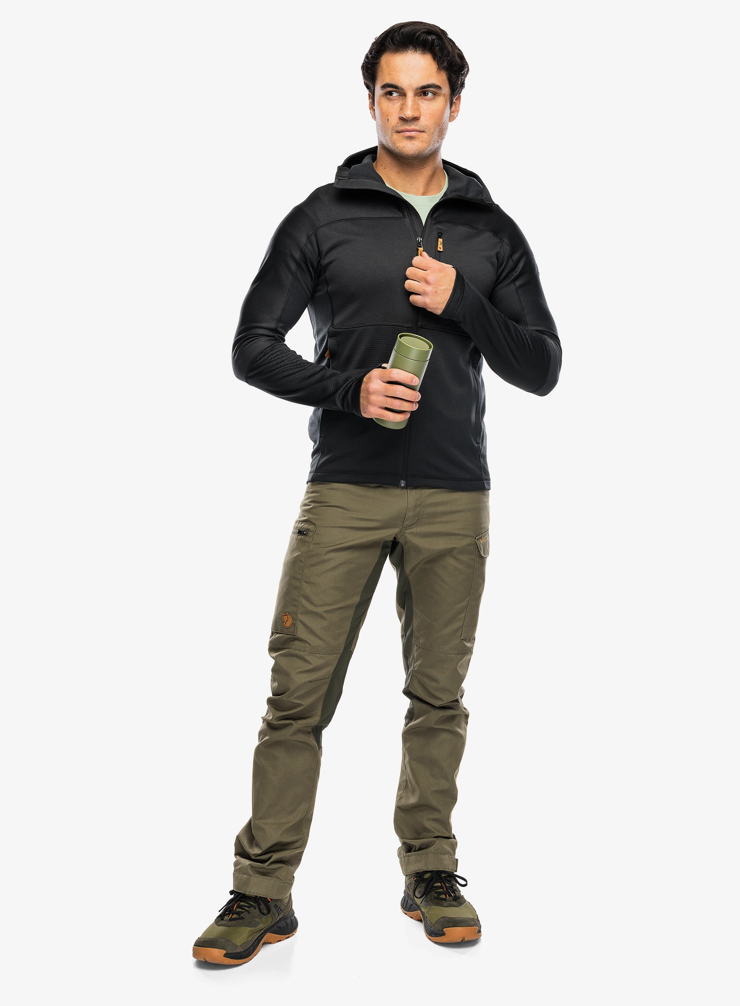 Trekingová mikina Fjallraven Abisko Trail Fleece - black