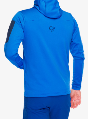 Outdoorova mikina Norrona Falketind Warm2 Stretch Hood - skydiver