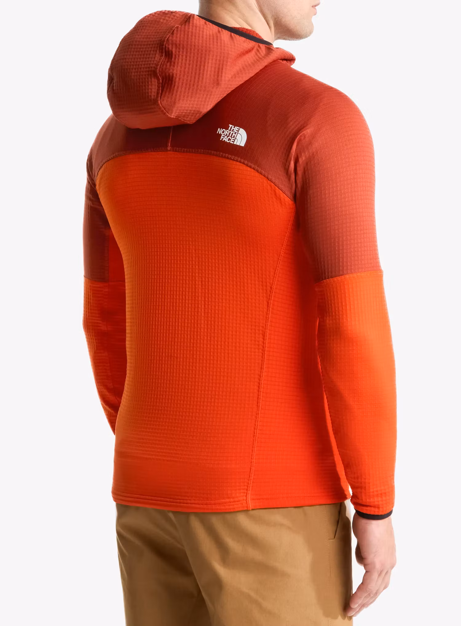 Outdoorova mikina The North Face Polartec Powergrid Stormgap Hoodie - lava red/iron clay