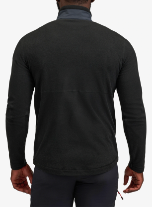 Mikina na lezení Black Diamond Lightweight HZ Poly Fleece - black/black